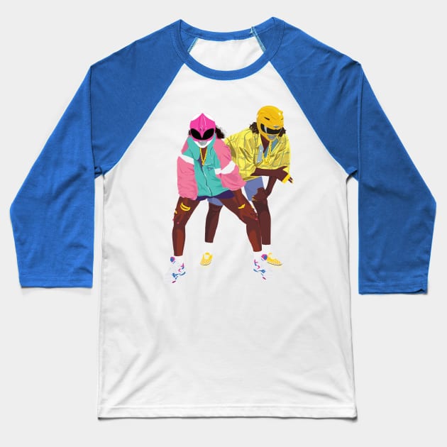 Mighty Morphin Grl Pwr! Baseball T-Shirt by cabelomaluco